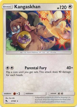 Pokemon - Kangaskhan - 47/68 - Rare - Hidden Fates Series - Top CollectiblesCollectible CardsPokémon