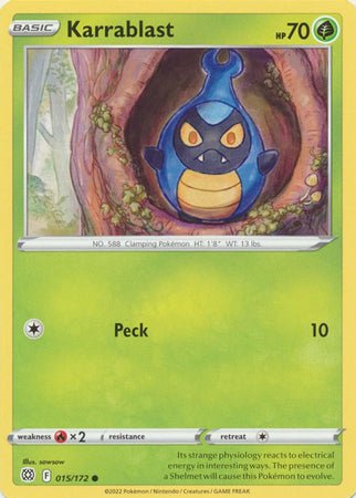 Pokemon - Karrablast - 015/172 - Common - Sword &amp; Shield: Brilliant Stars Series - Top CollectiblesCollectible CardsPokémon
