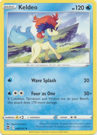 Pokemon - Keldeo - 046/195 - Rare - Sword & Shield: Silver Tempest Series - Top CollectiblesCollectible CardsPokémon