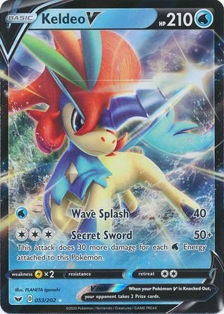 Pokemon - Keldeo V - 053/202 - Ultra Rare - Sword & Shield: Base Set Series - Top CollectiblesCollectible CardsPokémon