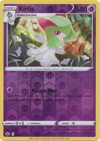 Pokemon - Kirlia - 060/198 - Uncommon Reverse Holo - Sword &amp; Shield: Chilling Reign Series - Top CollectiblesCollectible CardsPokémon