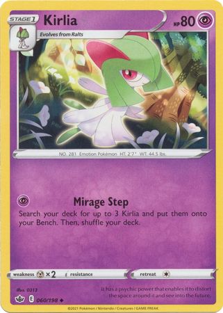 Pokemon - Kirlia - 060/198 - Uncommon - Sword &amp; Shield: Chilling Reign Series - Top CollectiblesCollectible CardsPokémon