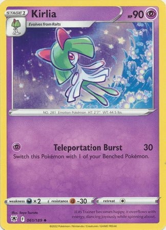 Pokemon - Kirlia - 061/189 - Uncommon - Sword &amp; Shield: Astral Radiance Series - Top CollectiblesCollectible CardsPokémon