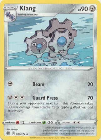 Pokemon - Klang - 103/172 - Uncommon - Sword &amp; Shield: Brilliant Stars Series - Top CollectiblesCollectible CardsPokémon