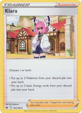 Pokemon - Klara - 145/198 - Uncommon - Sword &amp; Shield: Chilling Reign Series - Top CollectiblesCollectible CardsPokémon