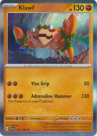 Pokemon - Klawf - 122/198 - Holo Rare - Scarlet &amp; Violet (Base Set) Series - Top CollectiblesCollectible CardsPokémon