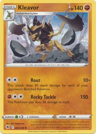 Pokemon - Kleavor - 085/189 - Rare - Holo Rare Reverse Holo - Sword &amp; Shield: Astral Radiance Series - Top CollectiblesCollectible CardsPokémon