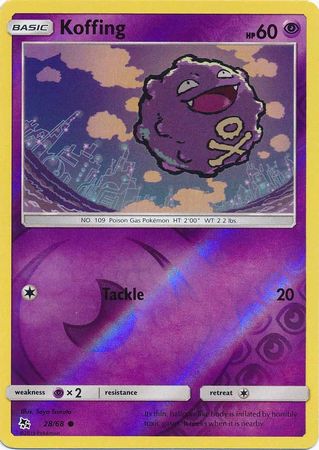 Pokemon - Koffing - 28/68 - Common Reverse Holo - Hidden Fates Series - Top CollectiblesCollectible CardsPokémon