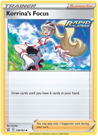 Pokemon - Korrina's Focus - 128/163 - Uncommon - Sword & Shield: Battle Styles Singles - Top CollectiblesCollectible CardsPokémon