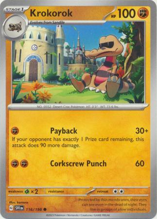 Pokemon - Krokorok - 116/198 - Common - Scarlet &amp; Violet (Base Set) Series - Top CollectiblesCollectible CardsPokémon