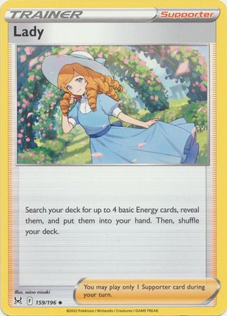 Pokemon - Lady - 159/196 - Uncommon - Sword &amp; Shield: Lost Origin Series - Top CollectiblesCollectible CardsPokémon