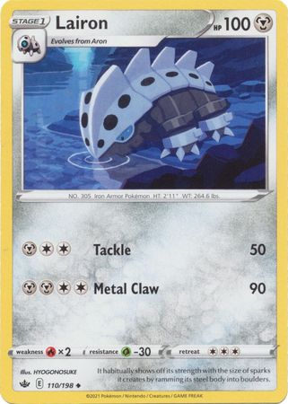 Pokemon - Lairon - 110/198 - Uncommon - Sword &amp; Shield: Chilling Reign Series - Top CollectiblesCollectible CardsPokémon