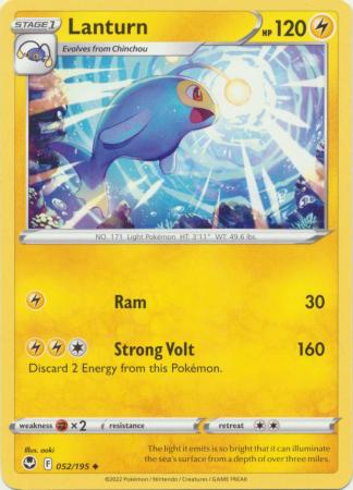 Pokemon - Lanturn - 052/195 - Uncommon - Sword &amp; Shield: Silver Tempest Series - Top CollectiblesCollectible CardsPokémon