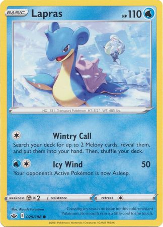 Pokemon - Lapras - 029/198 - Common - Sword & Shield: Chilling Reign Series - Top CollectiblesCollectible CardsPokémon