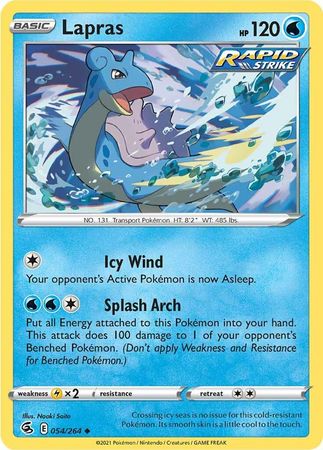 Pokemon - Lapras - 054/264 - Uncommon - Sword &amp; Shield: Fusion Strike Series - Top CollectiblesCollectible CardsPokémon