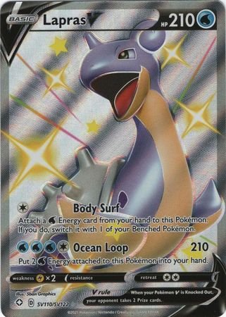 Pokemon - Lapras V - SV110/SV122 - Shiny Rare - Shining Fates Series - Top CollectiblesCollectible CardsPokémon