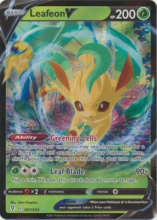 Pokemon - Leafeon V - 007/203 - Ultra Rare - Sword & Shield: Evolving Skies Series - Top CollectiblesCollectible CardsPokémon