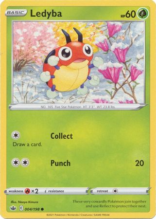 Pokemon - Ledyba - 004/198 - Common - Sword & Shield: Chilling Reign Series - Top CollectiblesCollectible CardsPokémon