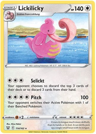Pokemon - Lickilicky - 114/163 - Rare - Sword &amp; Shield: Battle Styles Singles - Top CollectiblesCollectible CardsPokémon