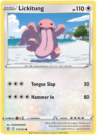 Pokemon - Lickitung - 113/163 - Common - Sword & Shield: Battle Styles Singles - Top CollectiblesCollectible CardsPokémon