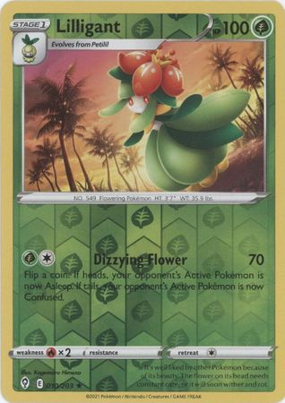 Pokemon - Lilligant - 010/203 - Rare Reverse Holo - Sword &amp; Shield: Evolving Skies Series - Top CollectiblesCollectible CardsPokémon
