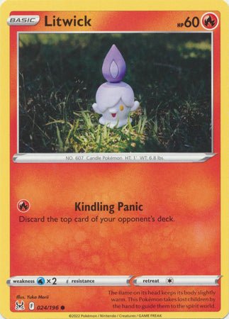 Pokemon - Litwick - 024/196 - Common - Sword &amp; Shield: Lost Origin Series - Top CollectiblesCollectible CardsPokémon