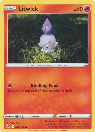 Pokemon - Litwick - 024/196 - Common - Sword & Shield: Lost Origin Series - Top CollectiblesCollectible CardsPokémon