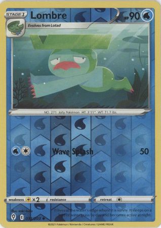 Pokemon - Lombre - 033/203 - Uncommon Reverse Holo - Sword &amp; Shield: Evolving Skies Series - Top CollectiblesCollectible CardsPokémon