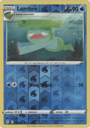 Pokemon - Lombre - 033/203 - Uncommon Reverse Holo - Sword & Shield: Evolving Skies Series - Top CollectiblesCollectible CardsPokémon