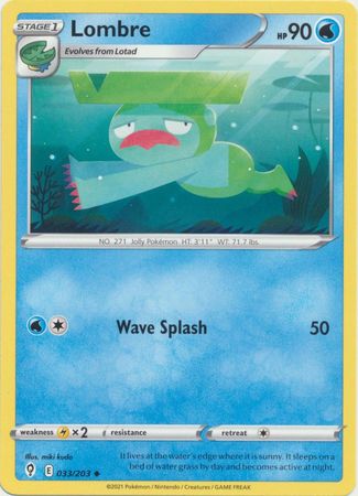 Pokemon - Lombre - 033/203 - Uncommon - Sword &amp; Shield: Evolving Skies Series - Top CollectiblesCollectible CardsPokémon
