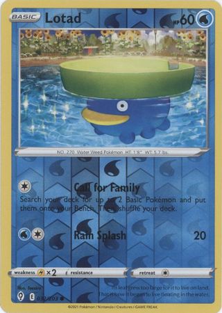 Pokemon - Lotad - 032/203 - Common Reverse Holo - Sword &amp; Shield: Evolving Skies Series - Top CollectiblesCollectible CardsPokémon