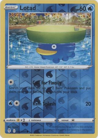 Pokemon - Lotad - 032/203 - Common Reverse Holo - Sword & Shield: Evolving Skies Series - Top CollectiblesCollectible CardsPokémon