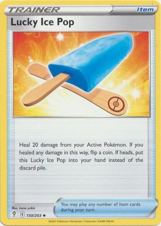 Pokemon - Lucky Ice Pop - 150/203 - Uncommon - Sword &amp; Shield: Evolving Skies Series - Top CollectiblesCollectible CardsPokémon