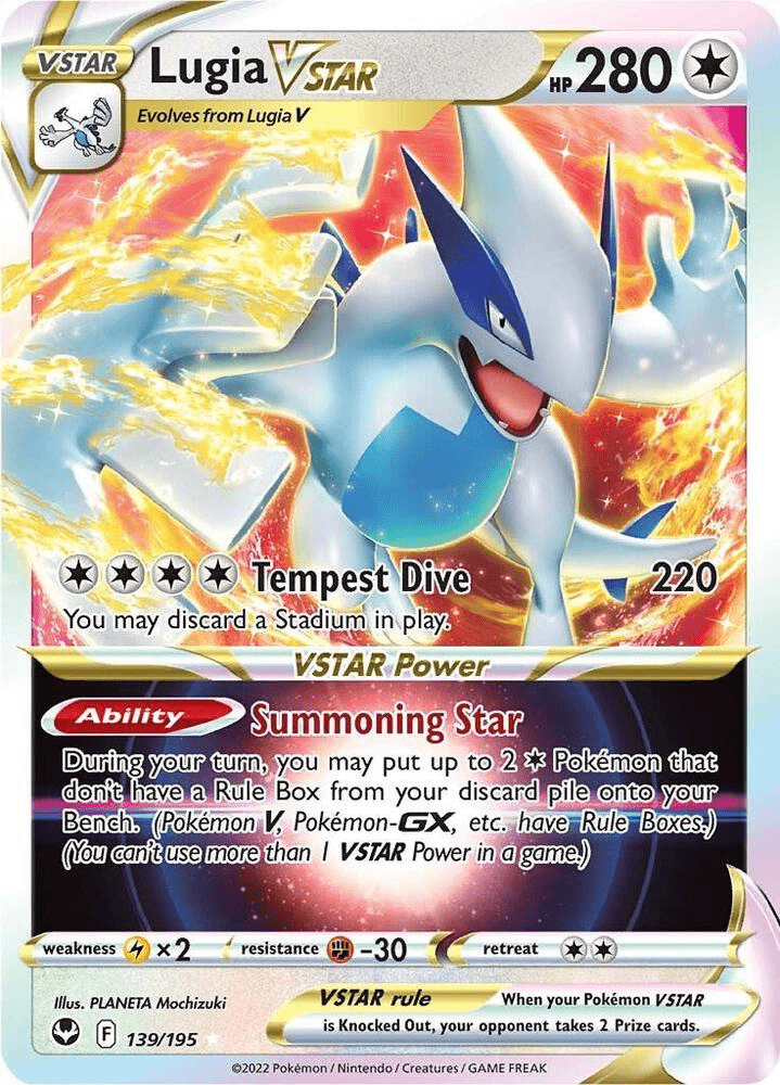 Pokemon - Lugia VSTAR - 139/195 - Ultra Rare - Sword & Shield: Silver Top Collectibles Pokemon - Lugia VSTAR - 139/195 - Ultra Rare - Sword & Shield: Silver Top Collectibles
