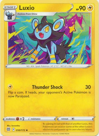 Pokemon - Luxio - 050/172 - Uncommon - Sword &amp; Shield: Brilliant Stars Series - Top CollectiblesCollectible CardsPokémon
