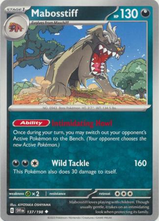 Pokemon - Mabosstiff - 137/198 - Uncommon - Scarlet &amp; Violet (Base Set) Series - Top CollectiblesCollectible CardsPokémon