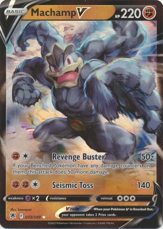 Pokemon - Machamp V - 072/189 - Ultra Rare - Sword & Shield: Astral Radiance Series - Top CollectiblesCollectible CardsPokémon