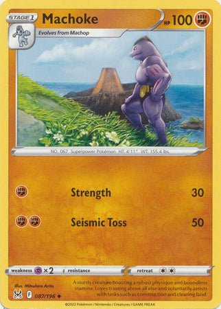 Pokemon - Machoke - 087/196 - Uncommon - Sword &amp; Shield: Lost Origin Series - Top CollectiblesCollectible CardsPokémon