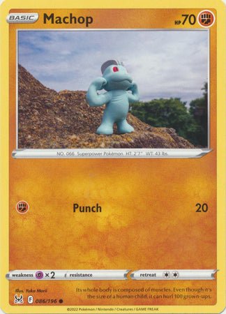 Pokemon - Machop - 086/196 - Common - Sword &amp; Shield: Lost Origin Series - Top CollectiblesCollectible CardsPokémon