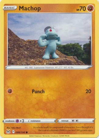 Pokemon - Machop - 086/196 - Common - Sword & Shield: Lost Origin Series - Top CollectiblesCollectible CardsPokémon