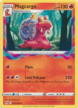 Pokemon - Magcargo - 022/196 - Rare - Sword &amp; Shield: Lost Origin Series - Top CollectiblesCollectible CardsPokémon