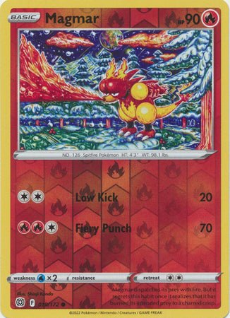 Pokemon - Magmar - 019/172 - Common Reverse Holo - Sword &amp; Shield: Brilliant Stars Series - Top CollectiblesCollectible CardsPokémon
