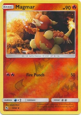 Pokemon - Magmar - 10/68 - Uncommon Reverse Holo - Hidden Fates Series - Top CollectiblesCollectible CardsPokémon