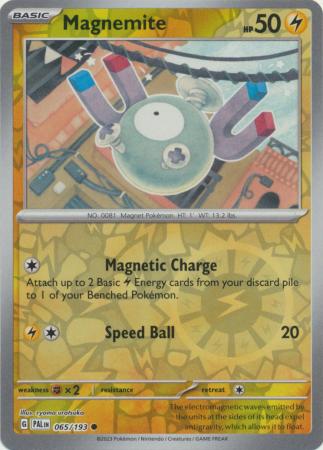 Pokemon - Magnemite - 065/193 - Common Reverse Holo - Scarlet & Violet: Paldea Evolved Series - Top CollectiblesCollectible CardsPokémon