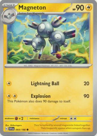 Pokemon - Magneton - 064/198 - Common - Scarlet &amp; Violet (Base Set) Series - Top CollectiblesCollectible CardsPokémon