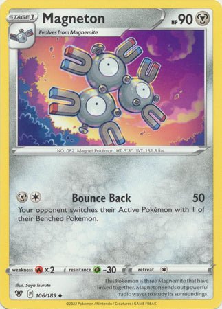 Pokemon - Magneton - 106/189 - Uncommon - Sword &amp; Shield: Astral Radiance Series - Top CollectiblesCollectible CardsPokémon