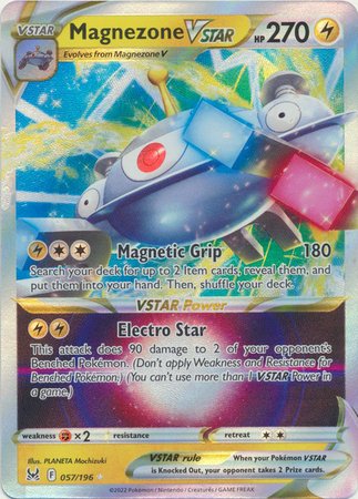 Pokemon - Magnezone VSTAR - 057/196 - Ultra Rare - Sword &amp; Shield: Lost Origin Series - Top CollectiblesCollectible CardsPokémon
