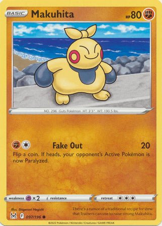 Pokemon - Makuhita - 097/196 - Common - Sword &amp; Shield: Lost Origin Series - Top CollectiblesCollectible CardsPokémon