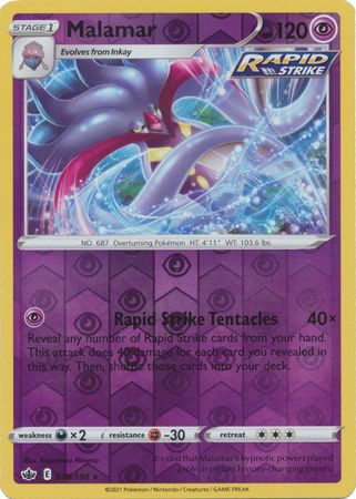 Pokemon - Malamar - 070/198 - Rare Reverse Holo - Sword &amp; Shield: Chilling Reign Series - Top CollectiblesCollectible CardsPokémon