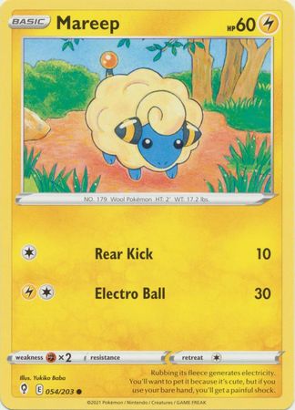 Pokemon - Mareep - 054/203 - Common - Sword &amp; Shield: Evolving Skies Series - Top CollectiblesCollectible CardsPokémon